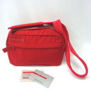 Prada Shoulder Bag Sport Logo Terra Technica Red